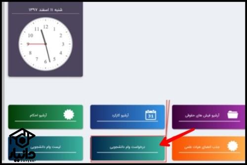 وام دانشجویی سایت ساجد دانشگاه آزاد